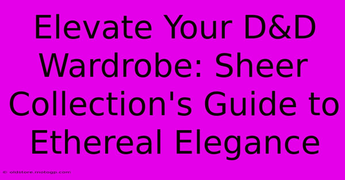 Elevate Your D&D Wardrobe: Sheer Collection's Guide To Ethereal Elegance