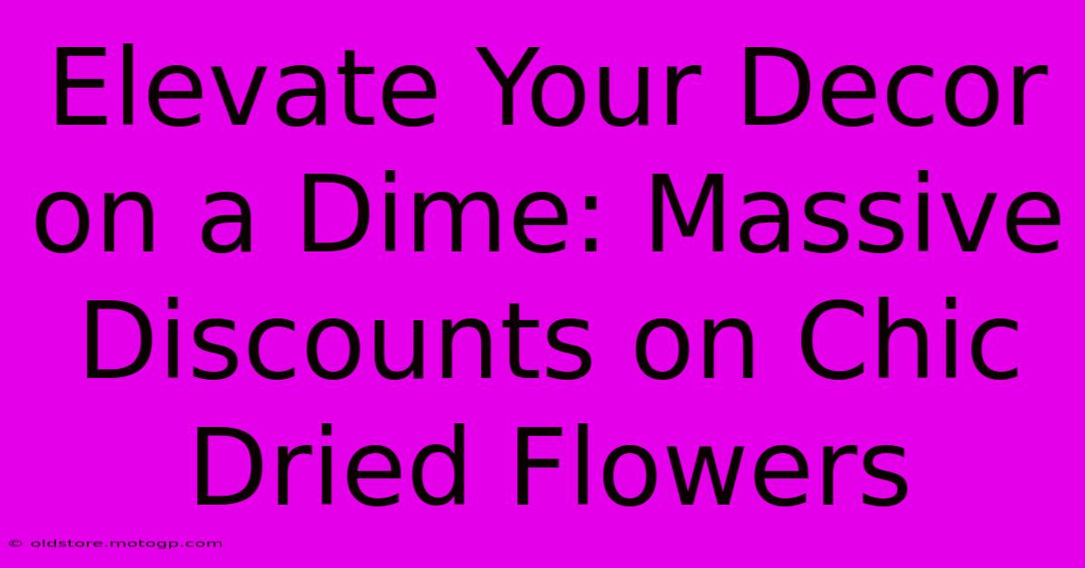 Elevate Your Decor On A Dime: Massive Discounts On Chic Dried Flowers