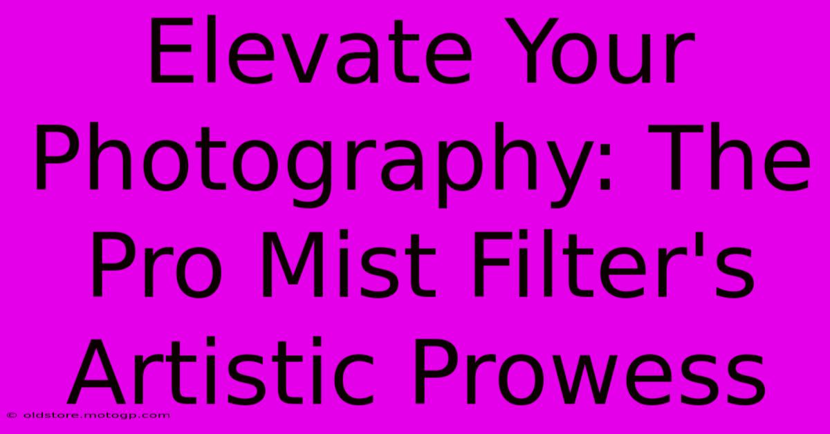 Elevate Your Photography: The Pro Mist Filter's Artistic Prowess