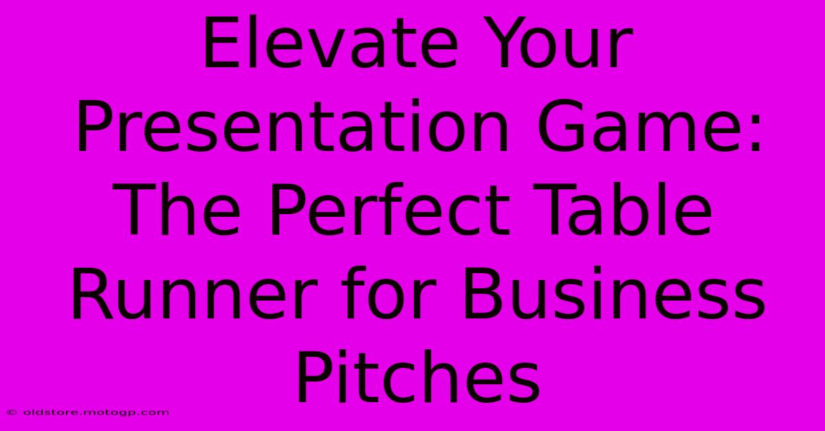 Elevate Your Presentation Game: The Perfect Table Runner For Business Pitches