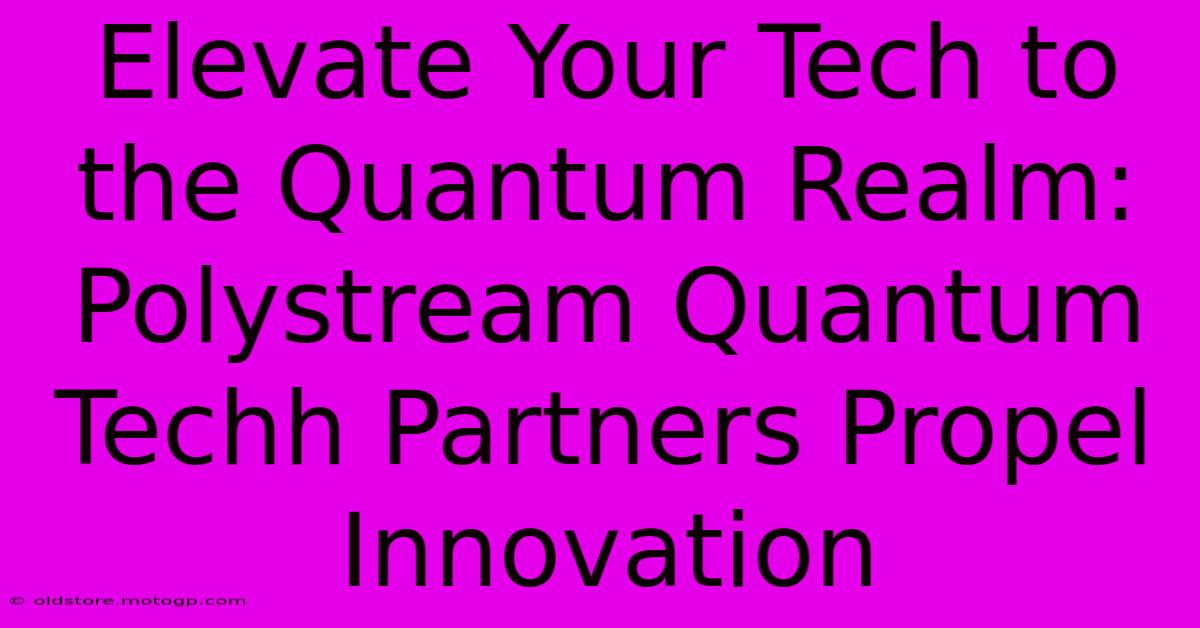 Elevate Your Tech To The Quantum Realm: Polystream Quantum Techh Partners Propel Innovation