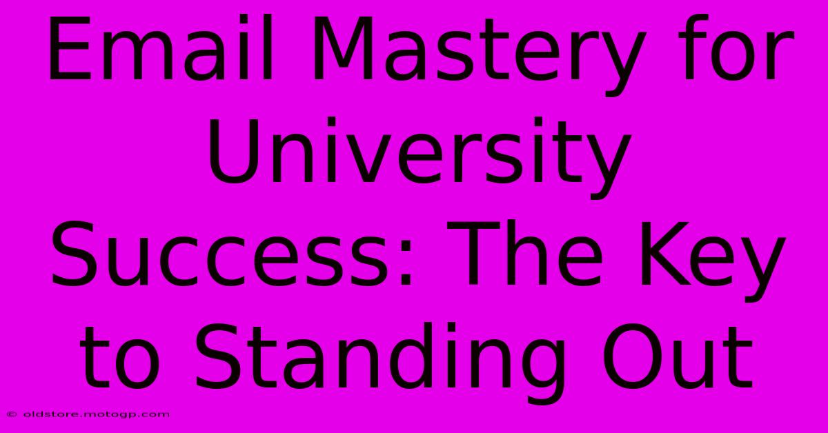 Email Mastery For University Success: The Key To Standing Out