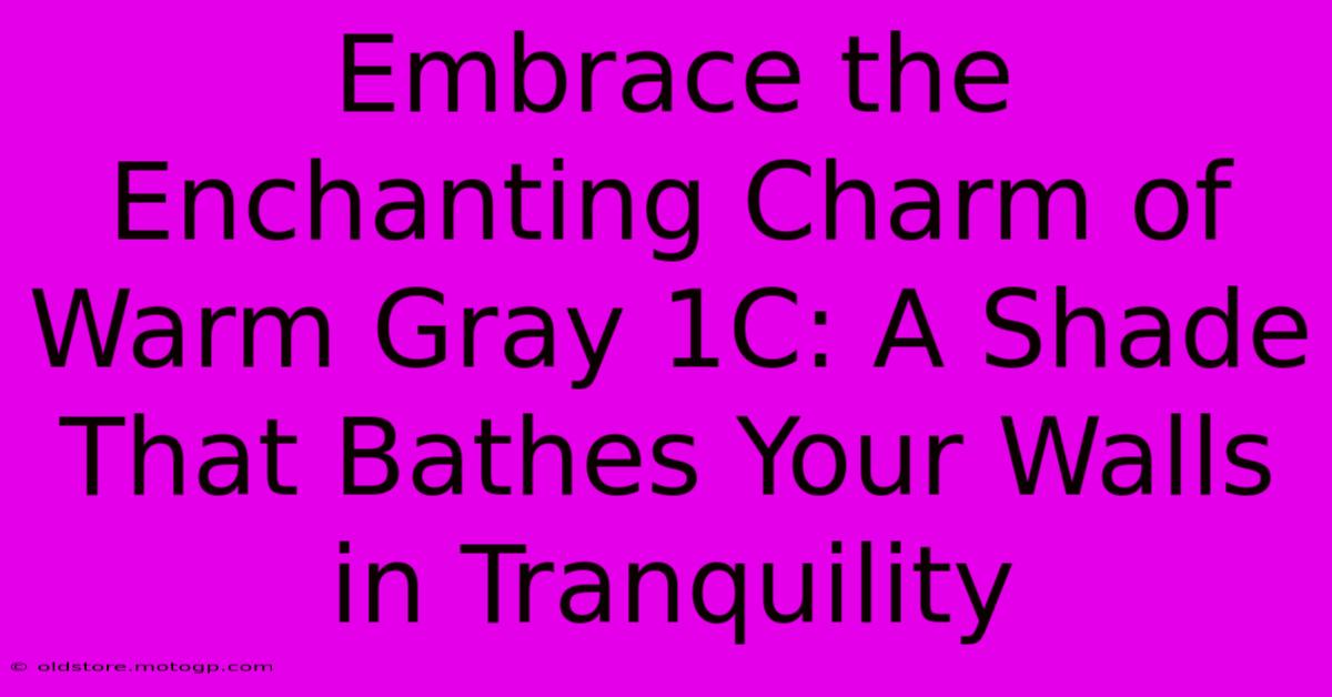 Embrace The Enchanting Charm Of Warm Gray 1C: A Shade That Bathes Your Walls In Tranquility