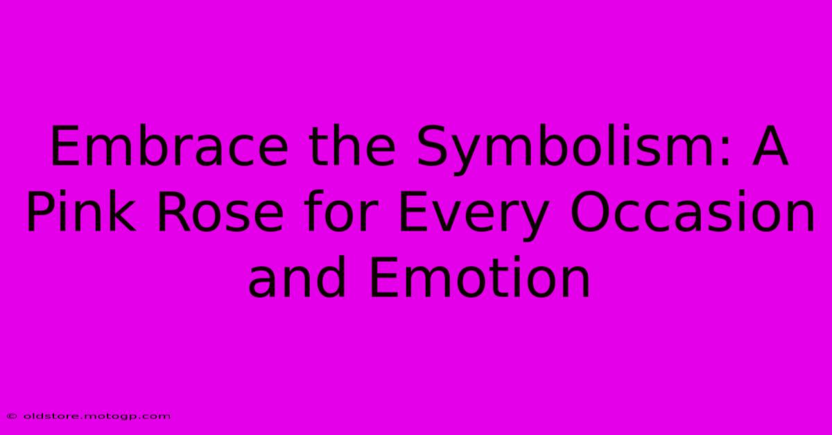 Embrace The Symbolism: A Pink Rose For Every Occasion And Emotion