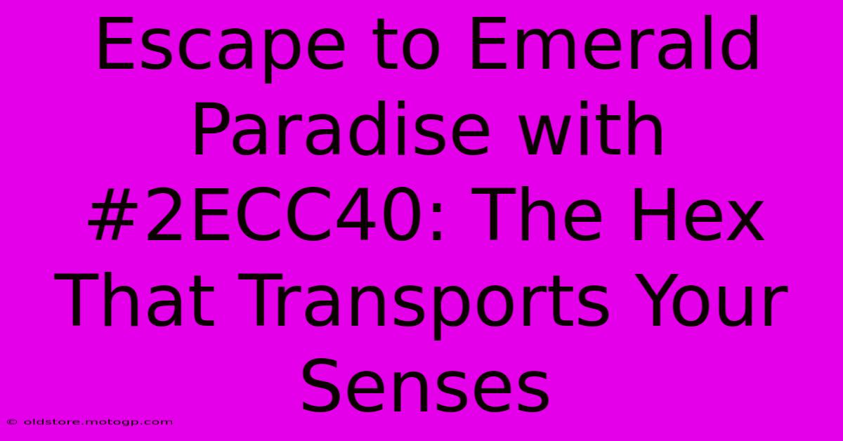 Escape To Emerald Paradise With #2ECC40: The Hex That Transports Your Senses