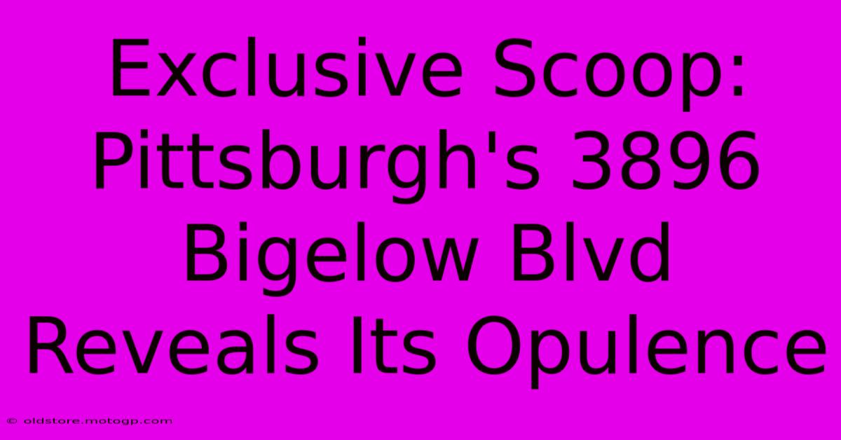 Exclusive Scoop: Pittsburgh's 3896 Bigelow Blvd Reveals Its Opulence