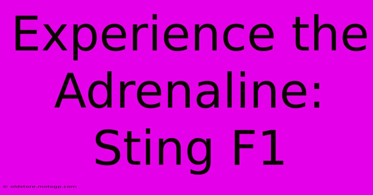 Experience The Adrenaline: Sting F1