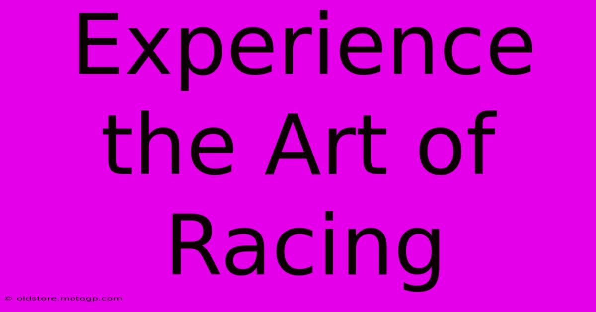 Experience The Art Of Racing