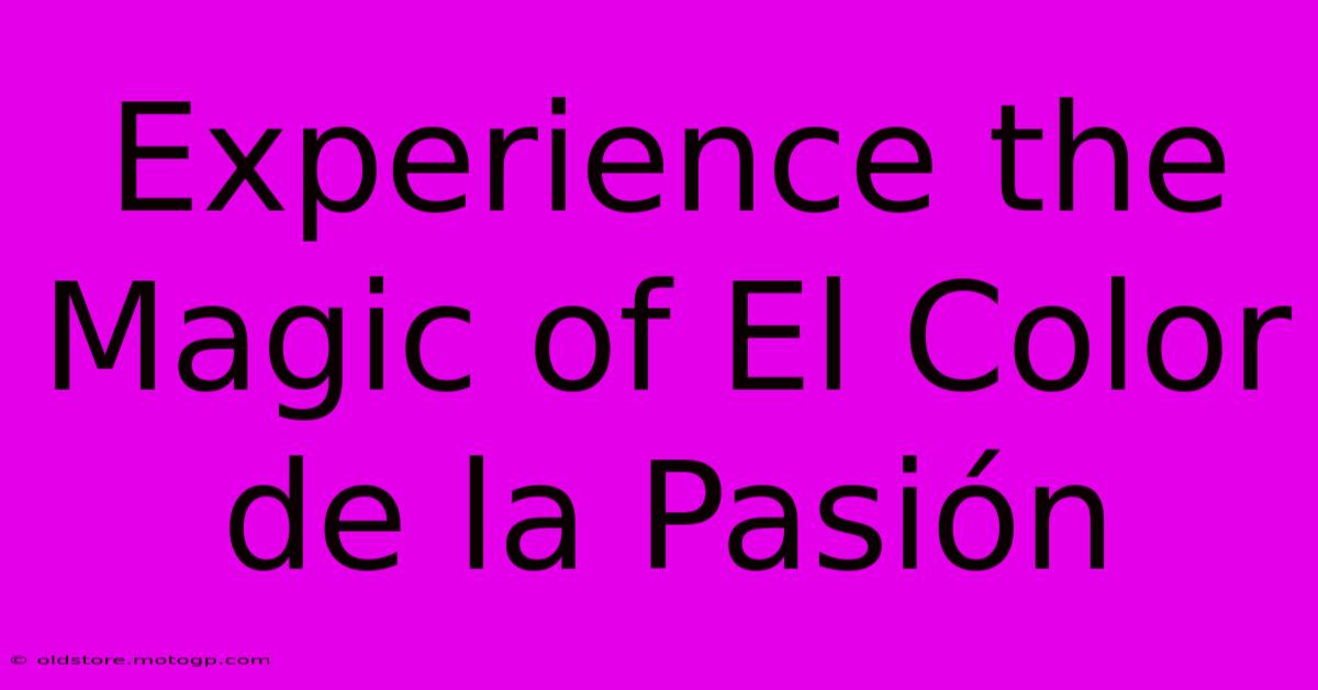 Experience The Magic Of El Color De La Pasión