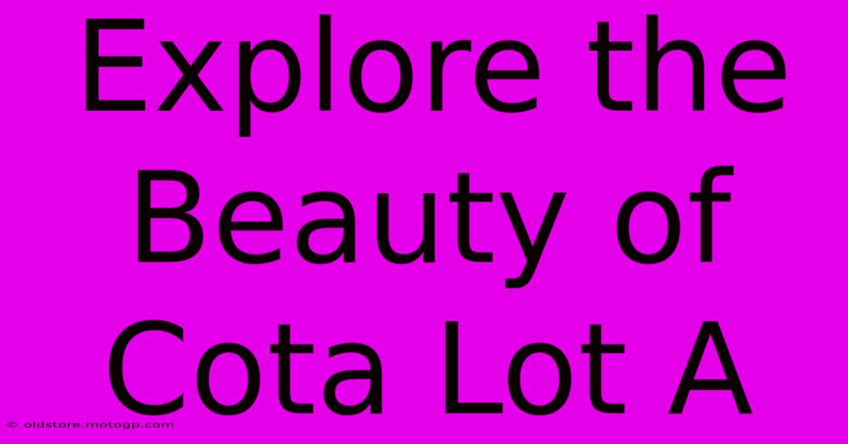 Explore The Beauty Of Cota Lot A