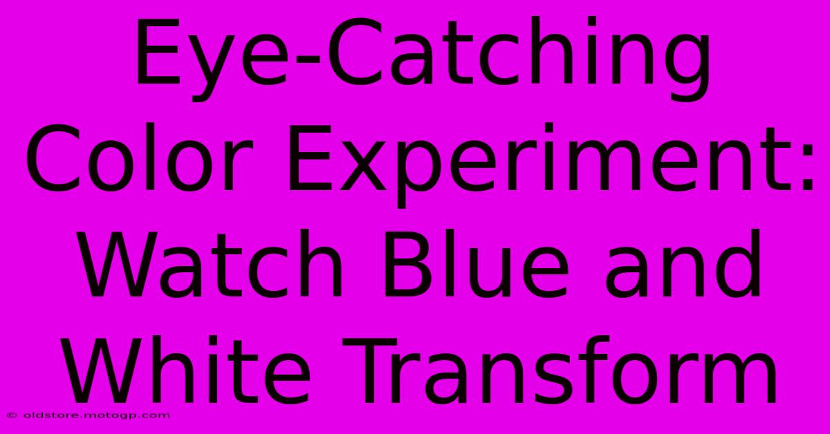 Eye-Catching Color Experiment: Watch Blue And White Transform