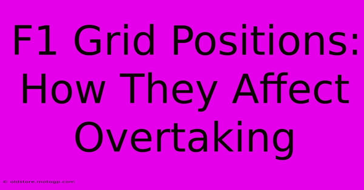 F1 Grid Positions: How They Affect Overtaking