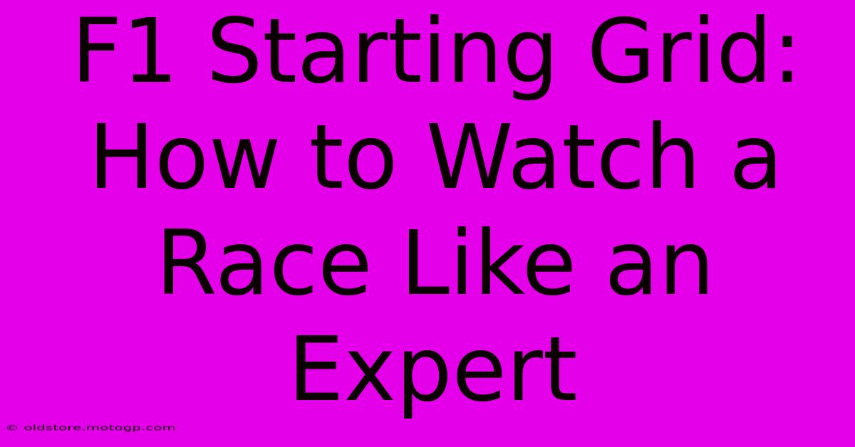 F1 Starting Grid: How To Watch A Race Like An Expert