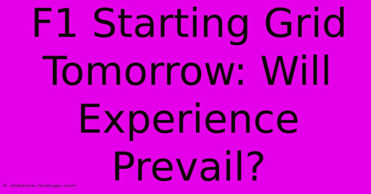 F1 Starting Grid Tomorrow: Will Experience Prevail?