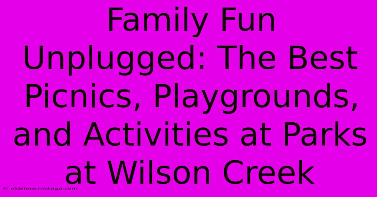 Family Fun Unplugged: The Best Picnics, Playgrounds, And Activities At Parks At Wilson Creek