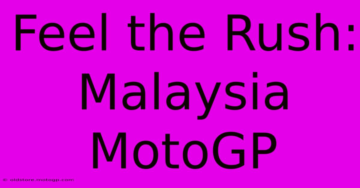 Feel The Rush: Malaysia MotoGP