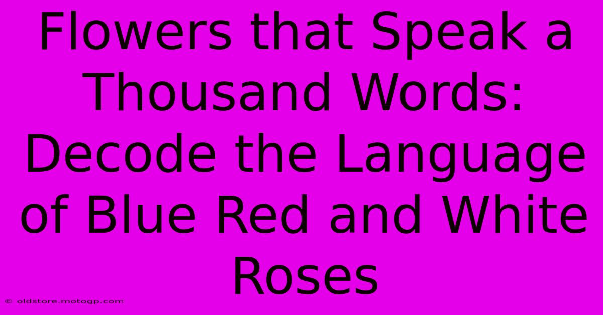 Flowers That Speak A Thousand Words: Decode The Language Of Blue Red And White Roses