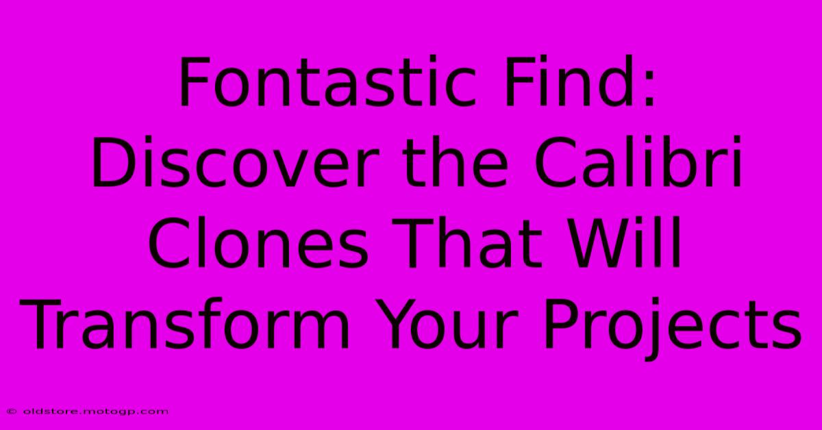 Fontastic Find: Discover The Calibri Clones That Will Transform Your Projects