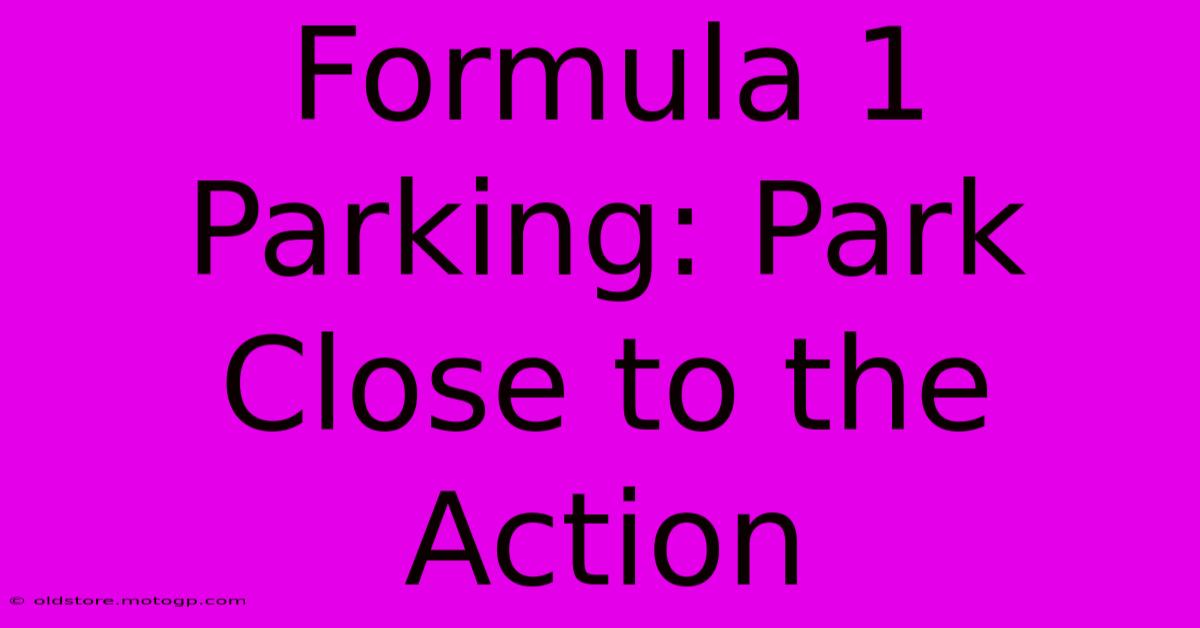 Formula 1 Parking: Park Close To The Action