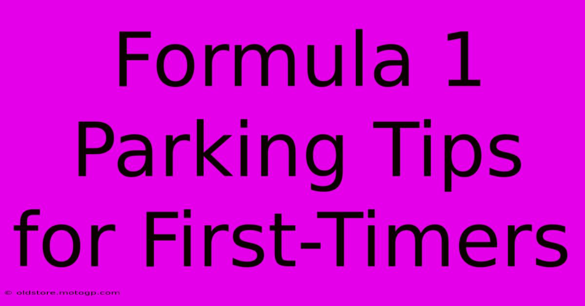 Formula 1 Parking Tips For First-Timers