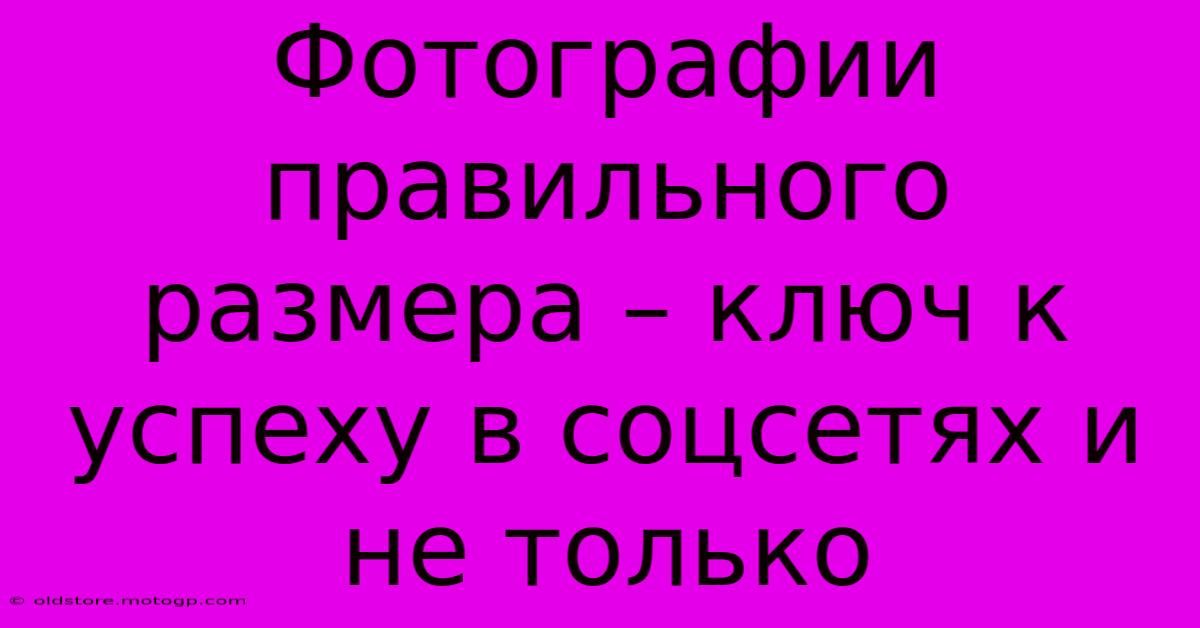 Фотографии Правильного Размера – Ключ К Успеху В Соцсетях И Не Только