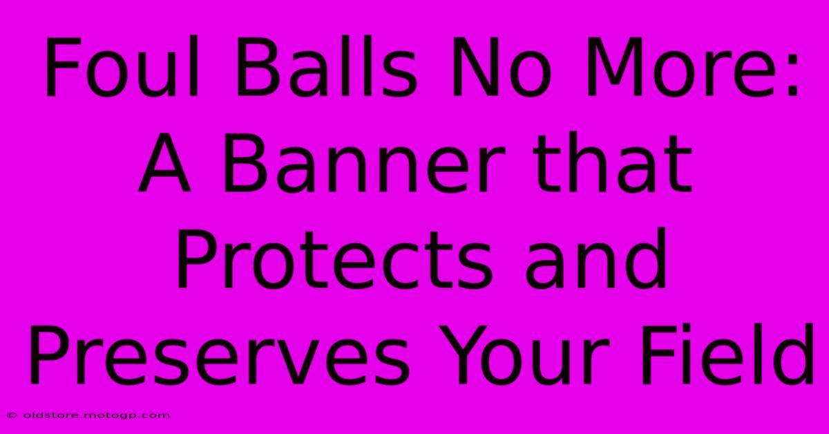 Foul Balls No More: A Banner That Protects And Preserves Your Field