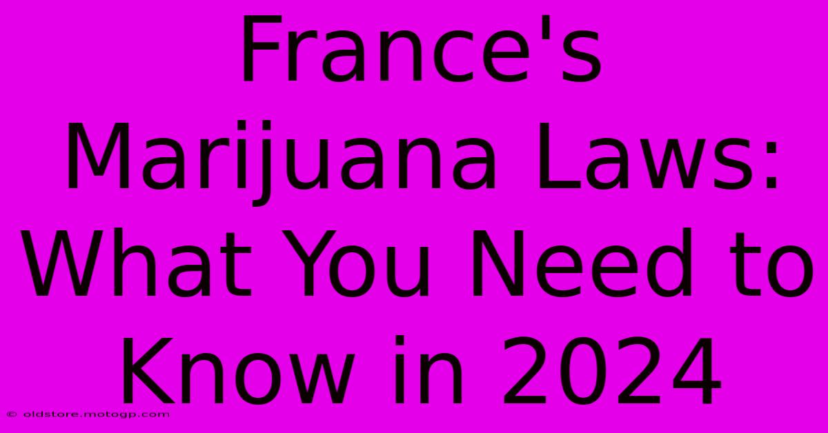 France's Marijuana Laws: What You Need To Know In 2024