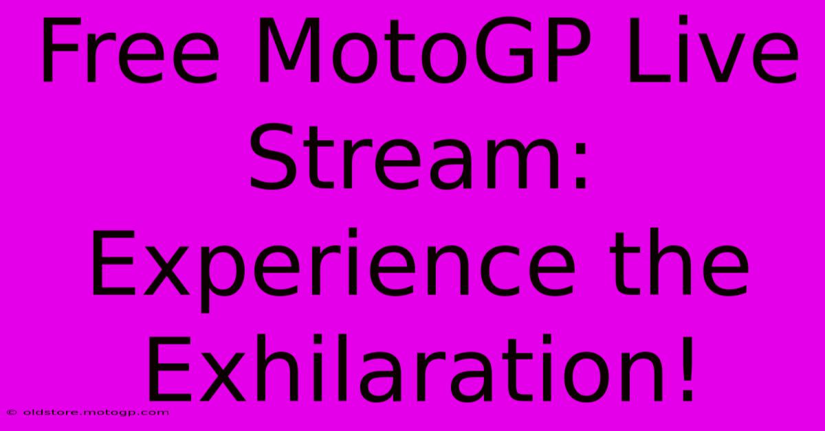 Free MotoGP Live Stream:  Experience The Exhilaration!