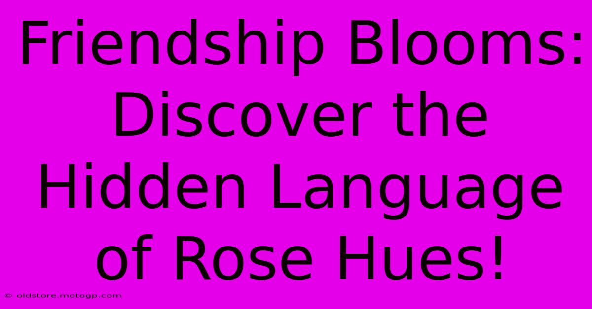 Friendship Blooms: Discover The Hidden Language Of Rose Hues!