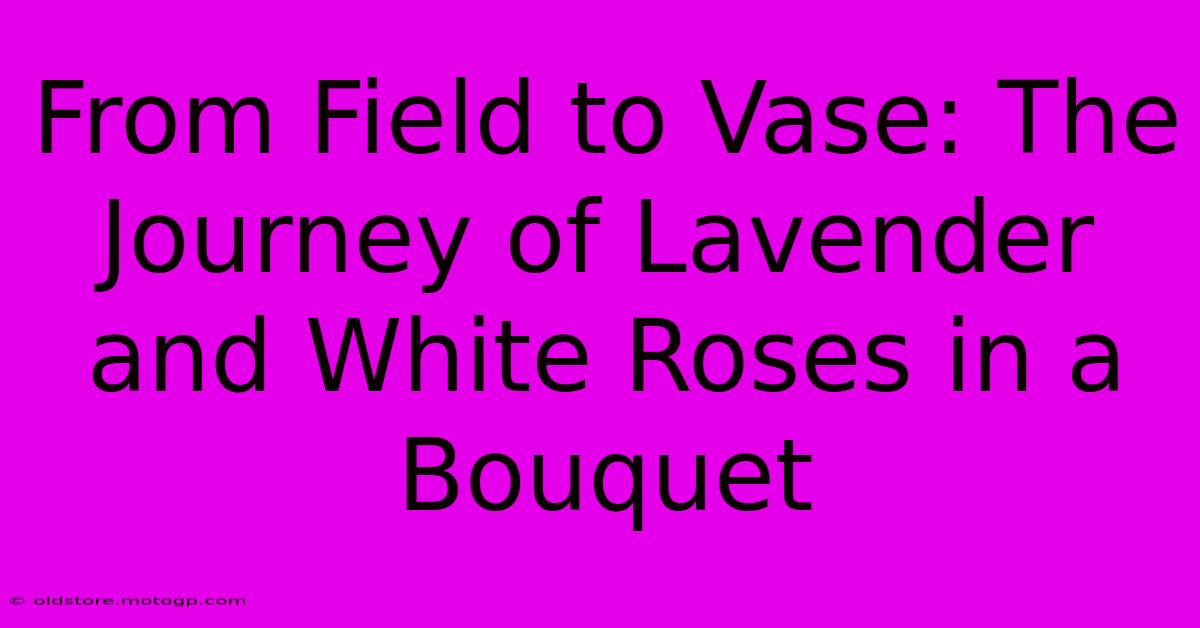 From Field To Vase: The Journey Of Lavender And White Roses In A Bouquet