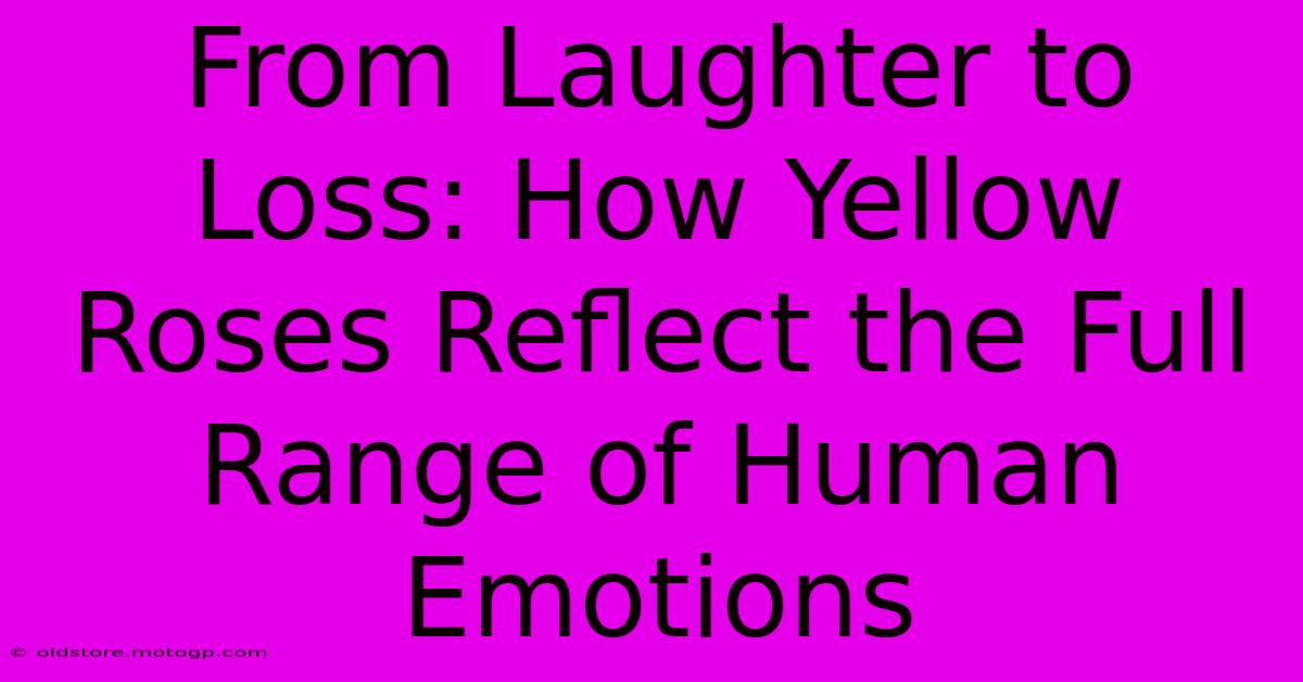 From Laughter To Loss: How Yellow Roses Reflect The Full Range Of Human Emotions