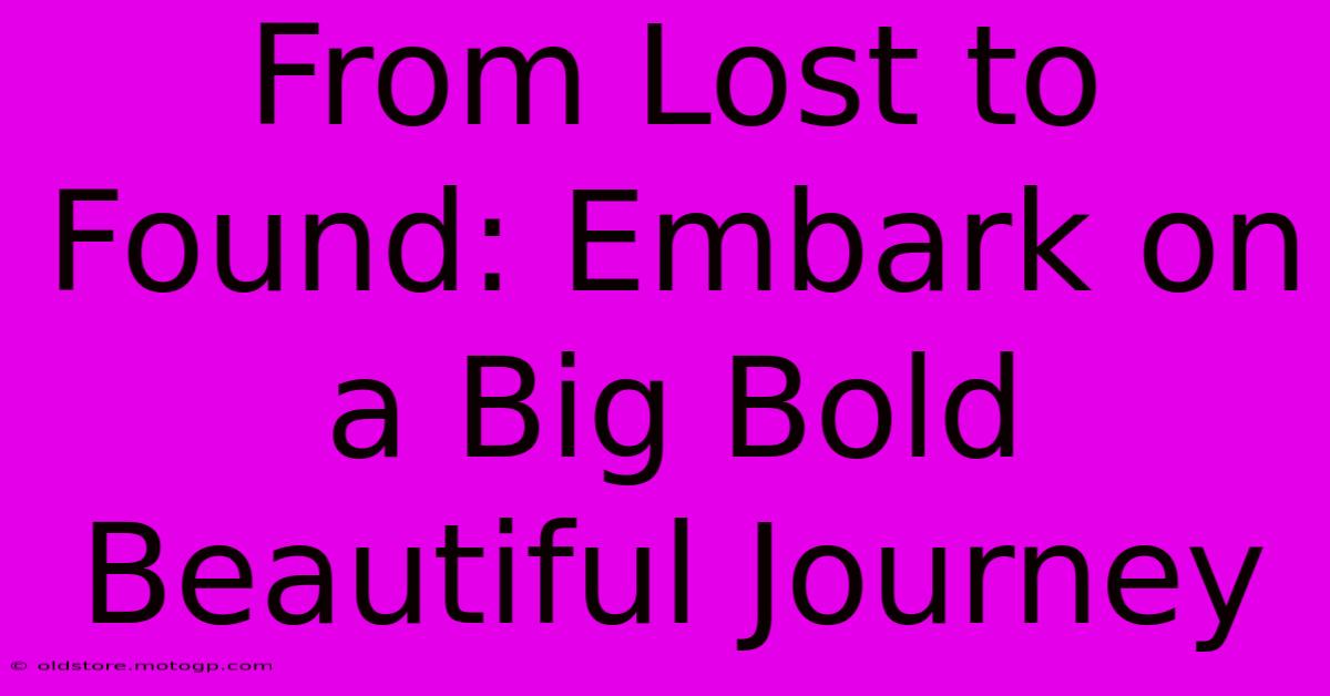 From Lost To Found: Embark On A Big Bold Beautiful Journey