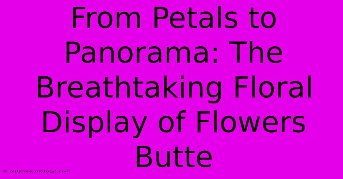 From Petals To Panorama: The Breathtaking Floral Display Of Flowers Butte