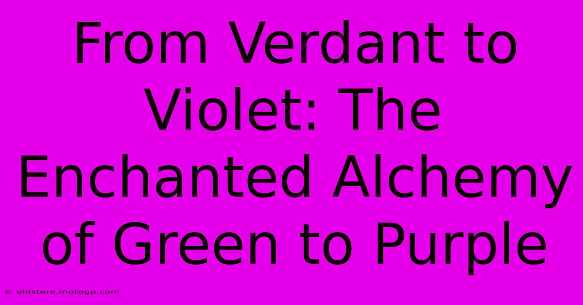 From Verdant To Violet: The Enchanted Alchemy Of Green To Purple