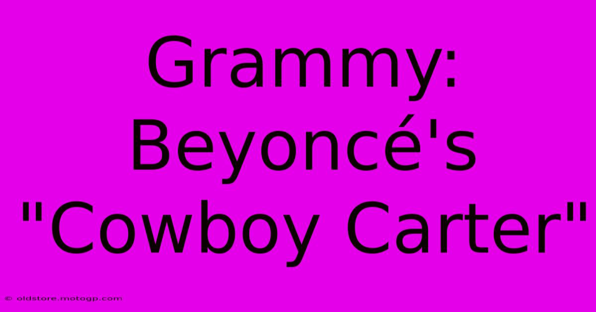 Grammy: Beyoncé's 