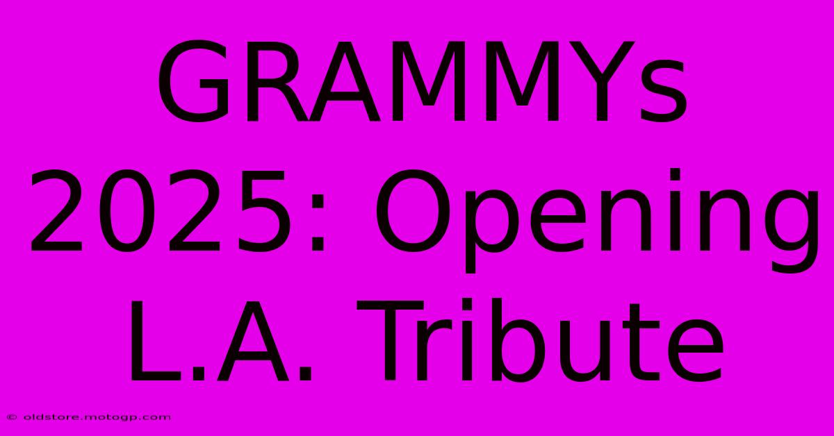 GRAMMYs 2025: Opening L.A. Tribute