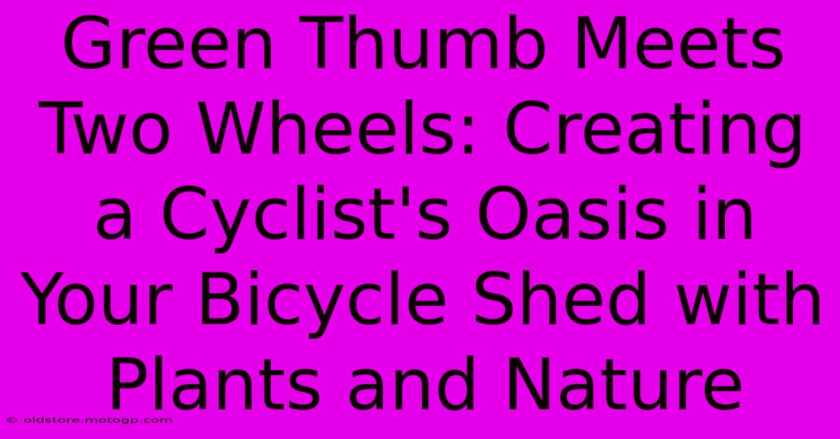 Green Thumb Meets Two Wheels: Creating A Cyclist's Oasis In Your Bicycle Shed With Plants And Nature