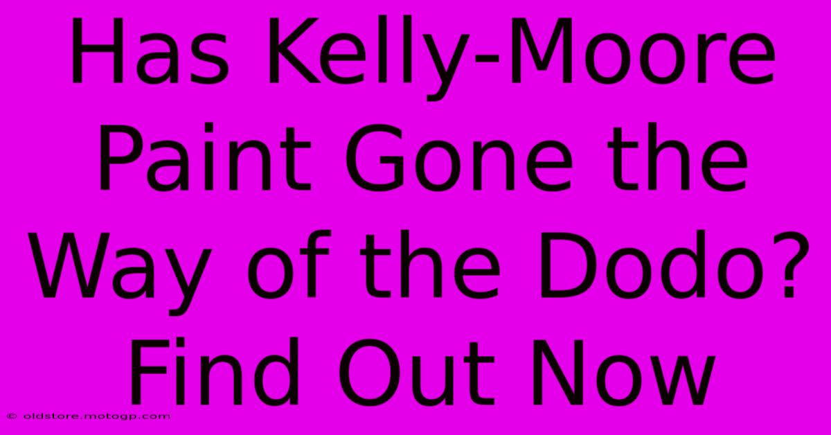 Has Kelly-Moore Paint Gone The Way Of The Dodo? Find Out Now