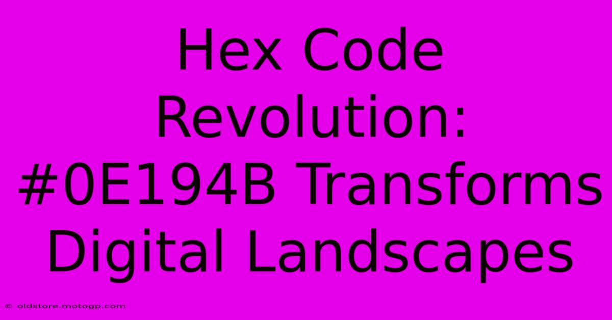 Hex Code Revolution: #0E194B Transforms Digital Landscapes