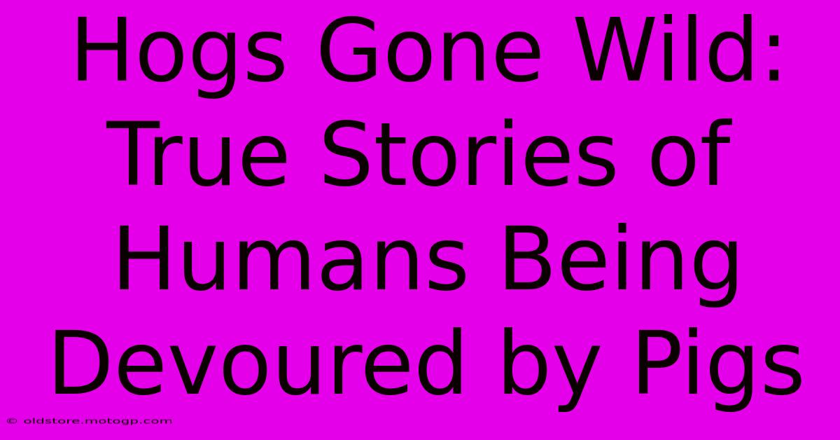 Hogs Gone Wild: True Stories Of Humans Being Devoured By Pigs