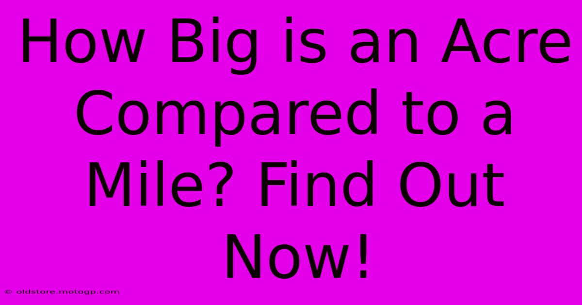 How Big Is An Acre Compared To A Mile? Find Out Now!