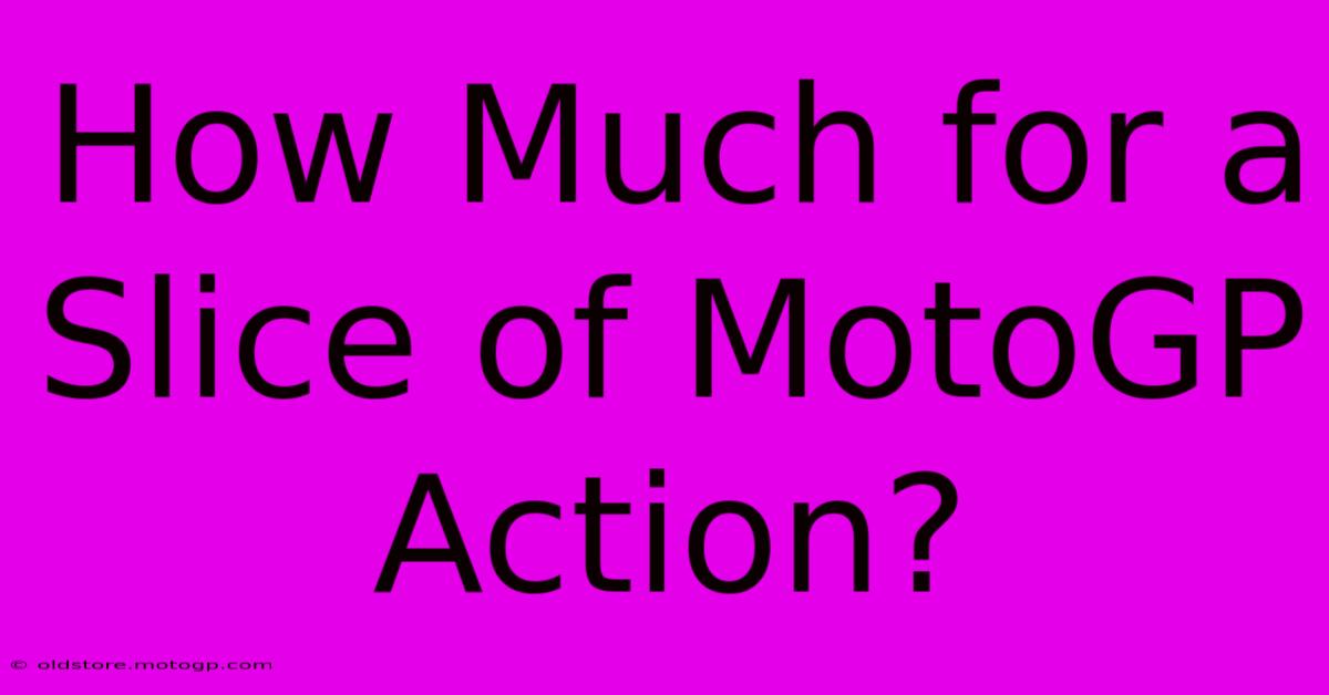 How Much For A Slice Of MotoGP Action?