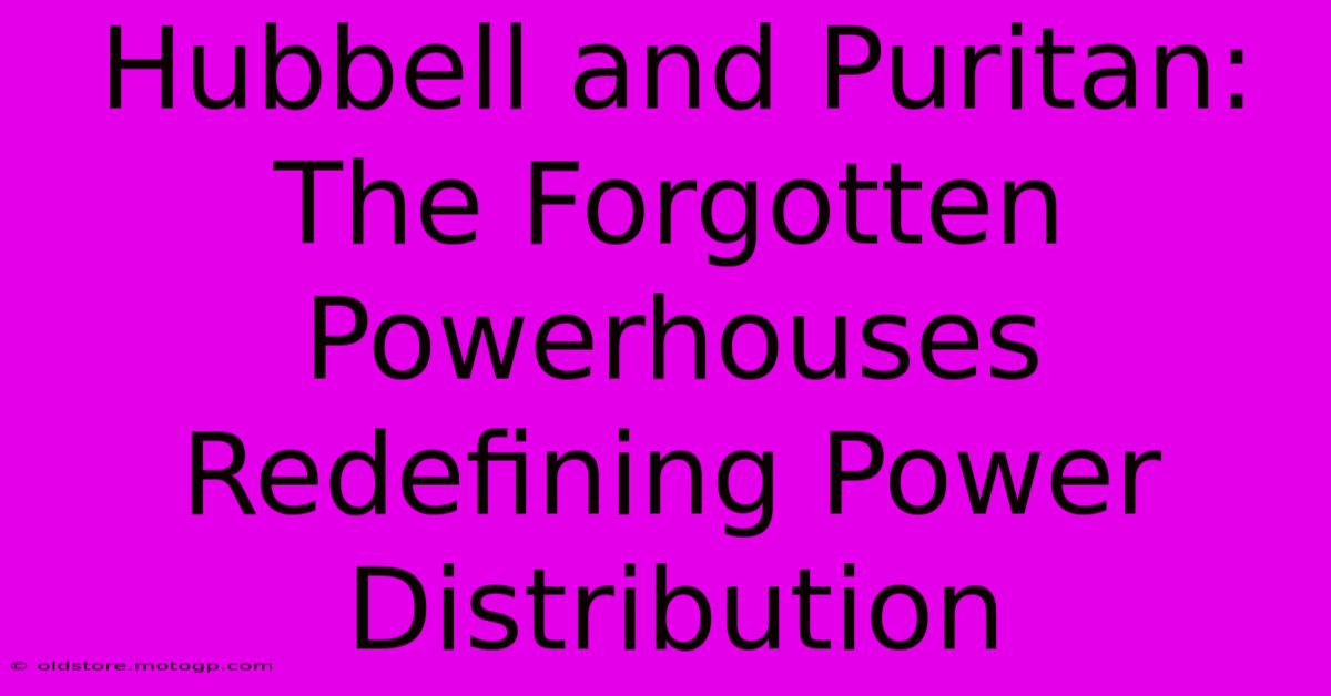 Hubbell And Puritan: The Forgotten Powerhouses Redefining Power Distribution