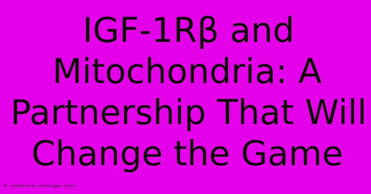 IGF-1Rβ And Mitochondria: A Partnership That Will Change The Game