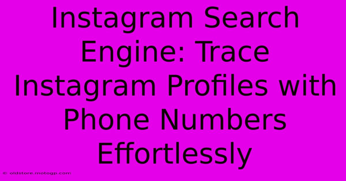 Instagram Search Engine: Trace Instagram Profiles With Phone Numbers Effortlessly