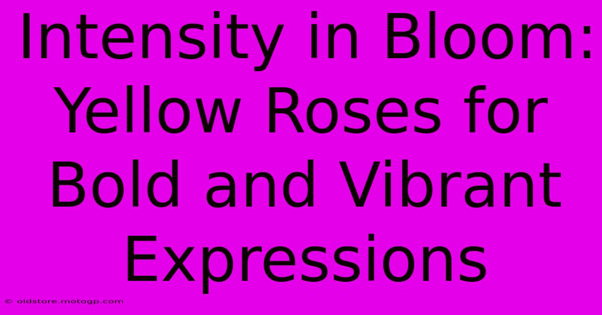 Intensity In Bloom: Yellow Roses For Bold And Vibrant Expressions