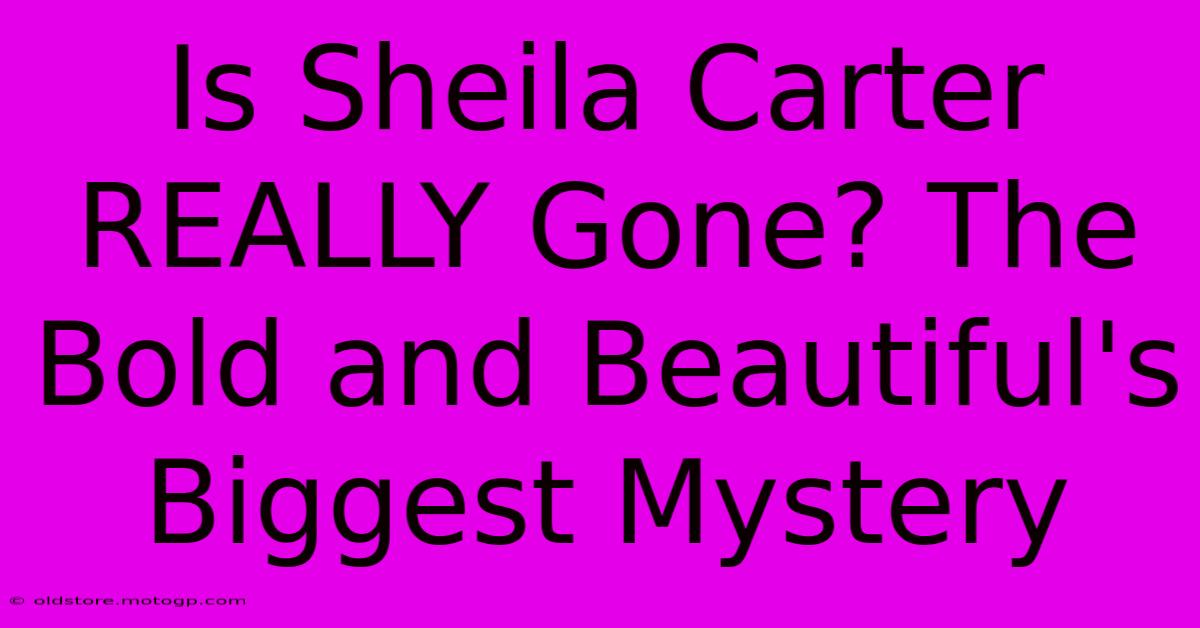 Is Sheila Carter REALLY Gone? The Bold And Beautiful's Biggest Mystery