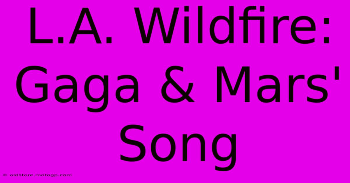 L.A. Wildfire: Gaga & Mars' Song