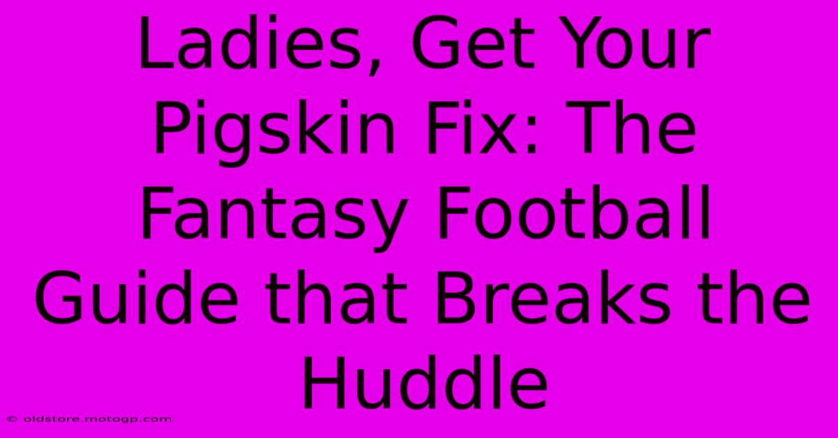 Ladies, Get Your Pigskin Fix: The Fantasy Football Guide That Breaks The Huddle