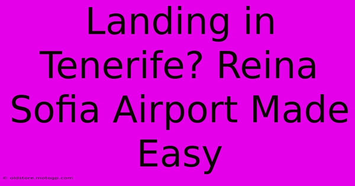 Landing In Tenerife? Reina Sofia Airport Made Easy